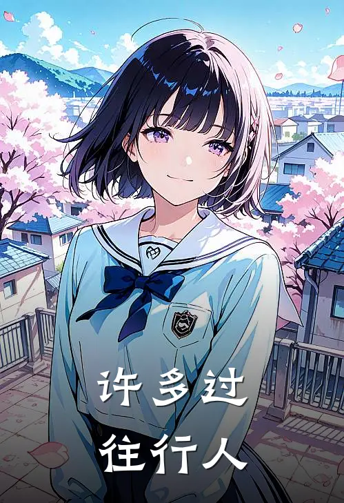 许多过往行人