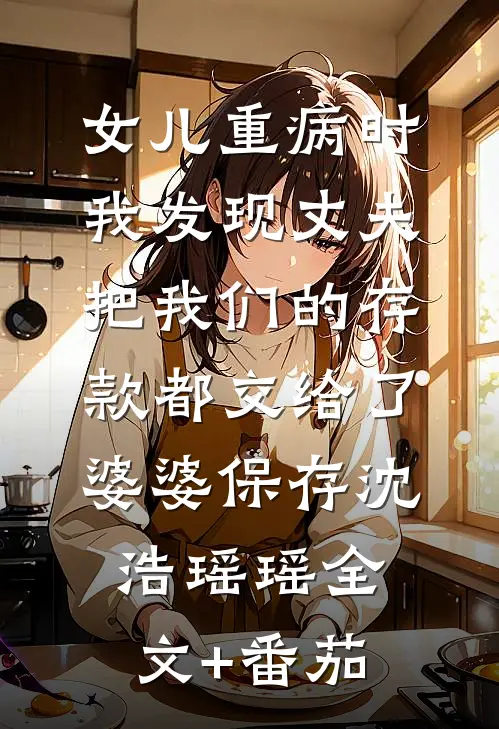 女儿重病时，我发现丈夫把我们的存款都交给了婆婆保存沈浩瑶瑶全文+番茄