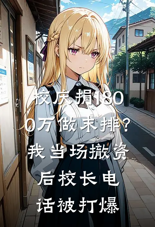 校庆捐1800万做末排？我当场撤资后，校长电话被打爆