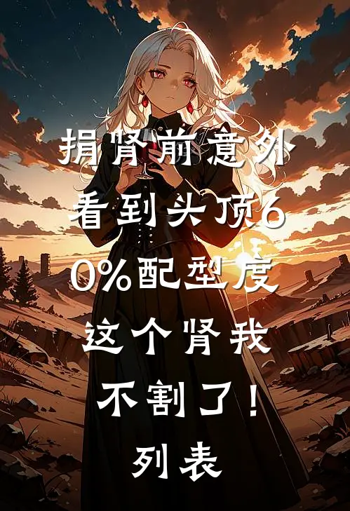 捐肾前意外看到头顶60%配型度，这个肾我不割了！列表