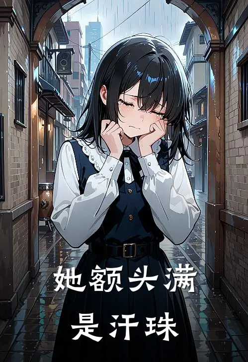 她额头满是汗珠