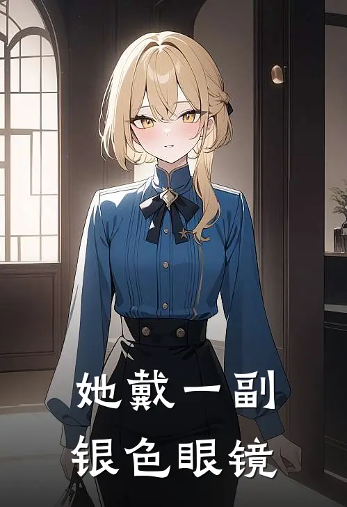 她戴一副银色眼镜