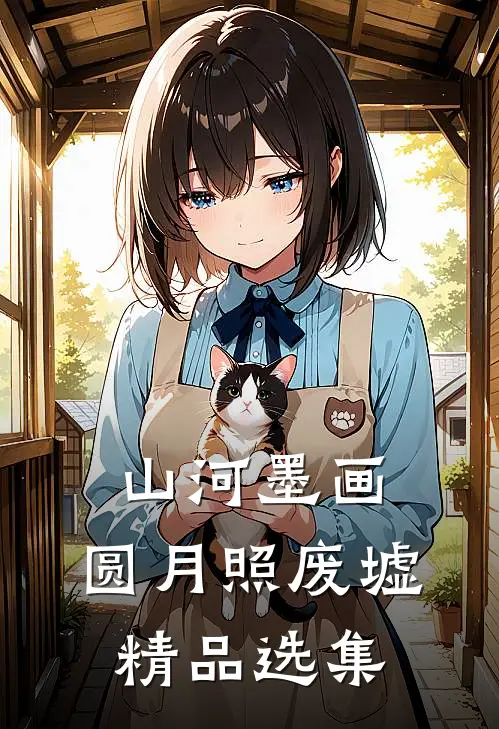 山河墨画，圆月照废墟精品选集