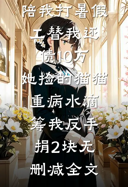 白富美舍友陪我打暑假工替我还债10万，她捡的猫猫重病水滴筹我反手捐2块无删减全文
